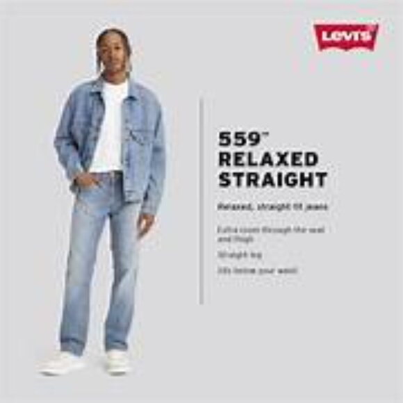 Levi’s® Men's 559™ Relaxed Straight Flex Jeans NWT 36x30 - Picture 3 of 10
